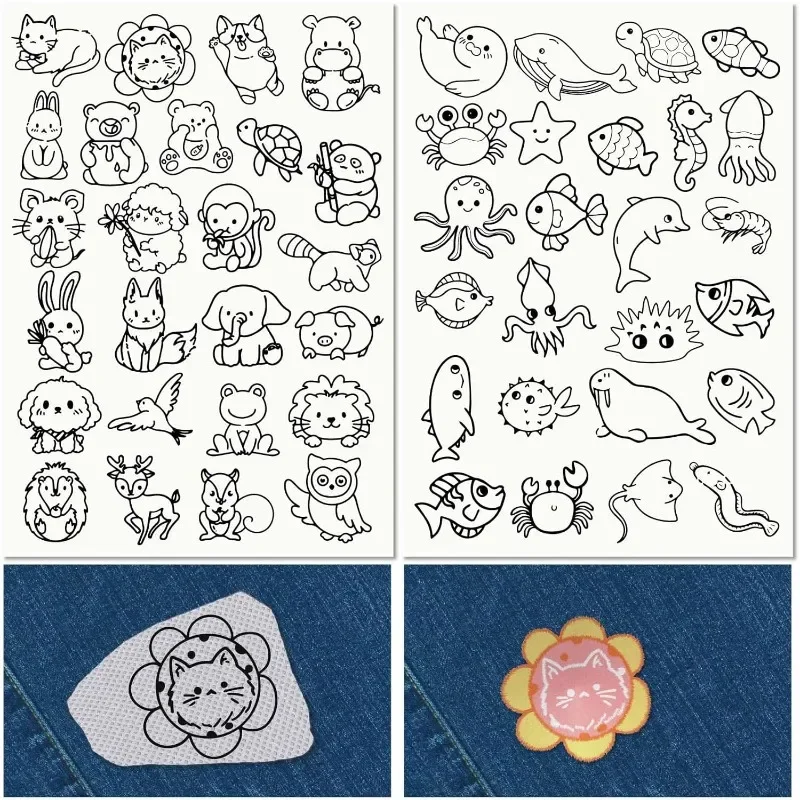 50Pcs Sea Animals Water Solubl - đánh giá và giá Embroidery Meaning