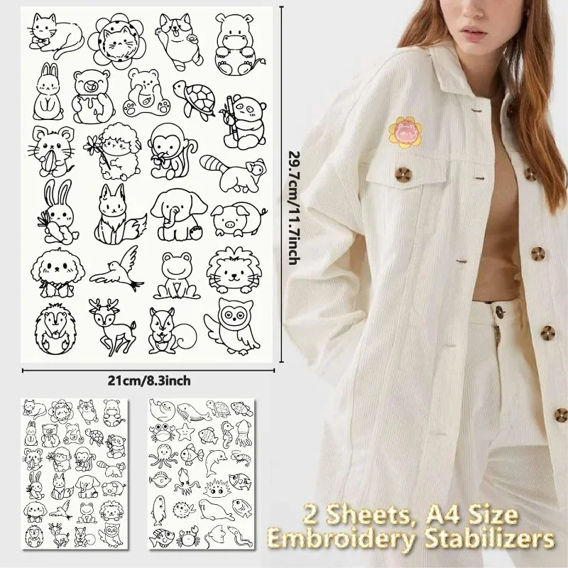 50Pcs Sea Animals Water Solubl - đánh giá và giá Embroidery Meaning