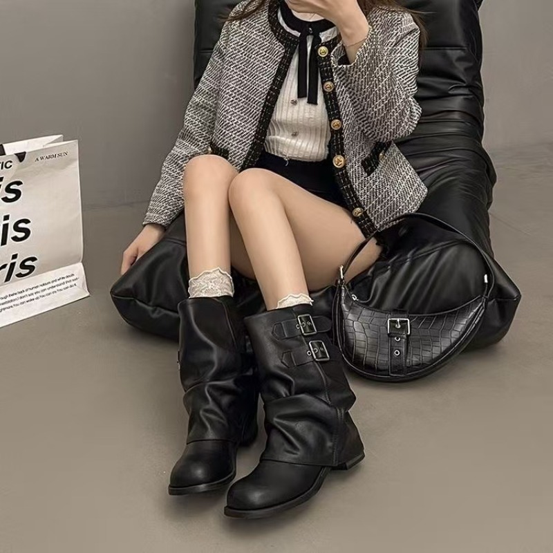 Women Black Slouchy Mid Calf B - đánh giá và giá Embroidery Garments