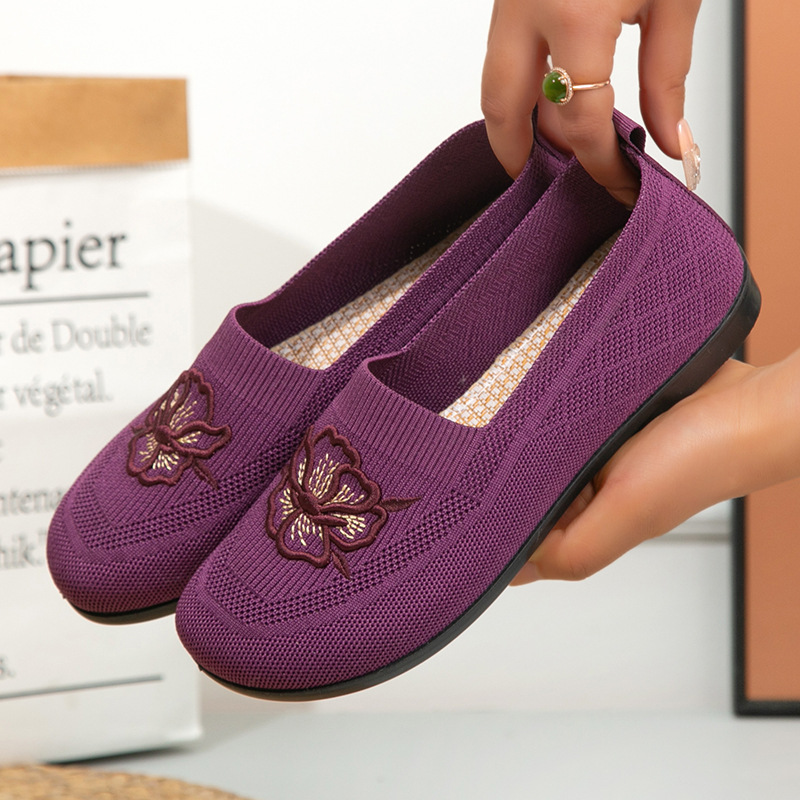 Women Knit Slip On Loafers Flo - đánh giá và giá Embroidery Garments