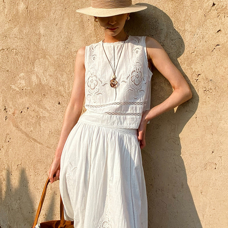 French Designer Boho White Cot - đánh giá và giá Embroidery Cotton Shirt