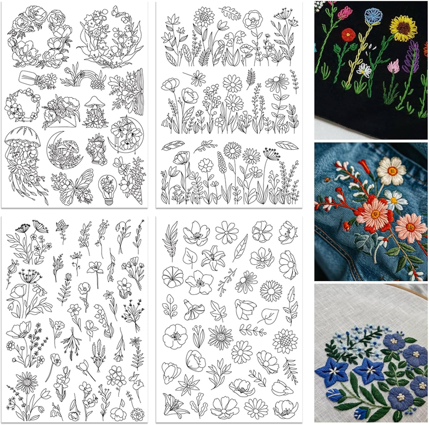 4 Sheets Water Soluble Embroid - đánh giá và giá Embroidery Meaning