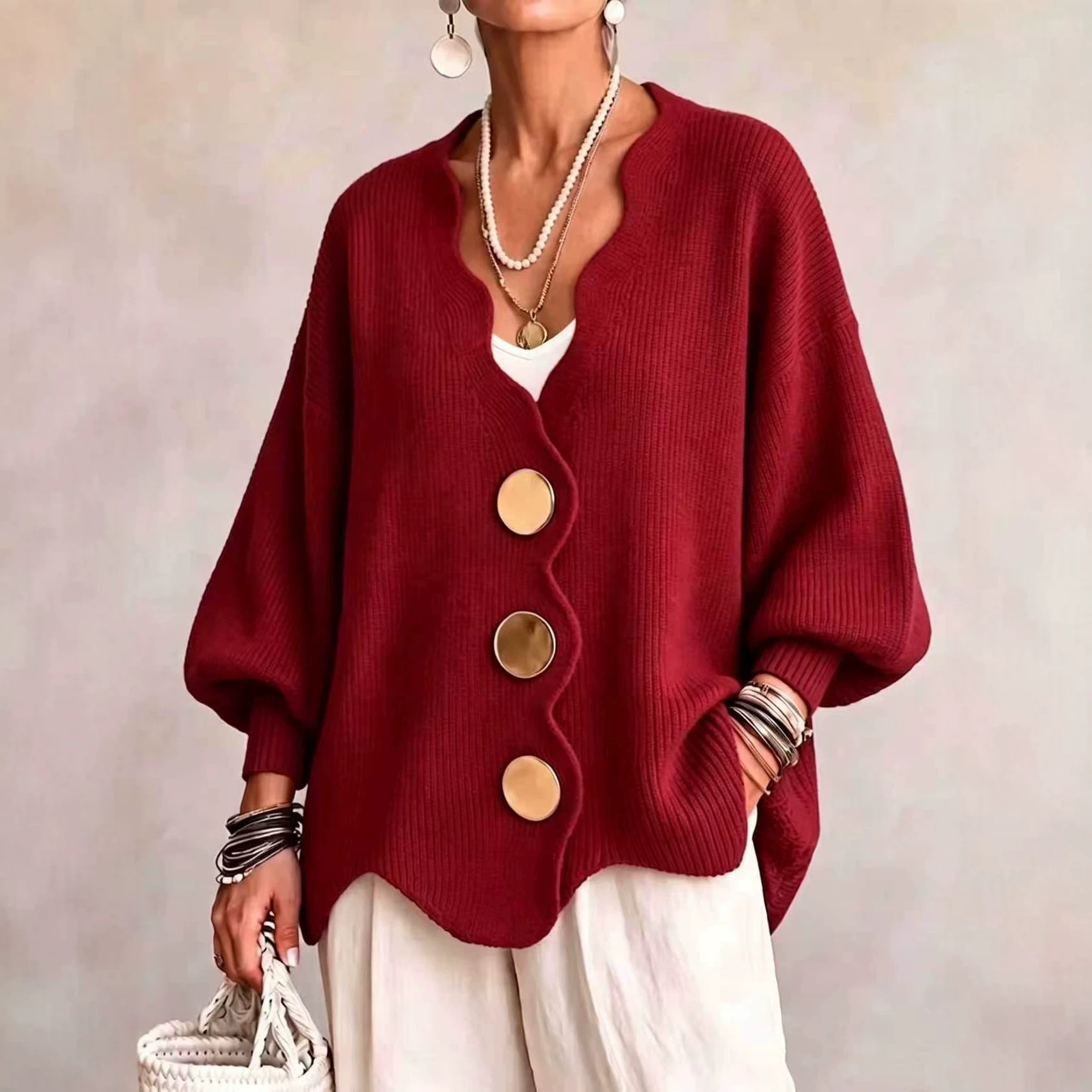 2026 Autumn Winter Solid Knit  - đánh giá và giá Embroidery Online